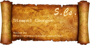 Stempel Csongor névjegykártya